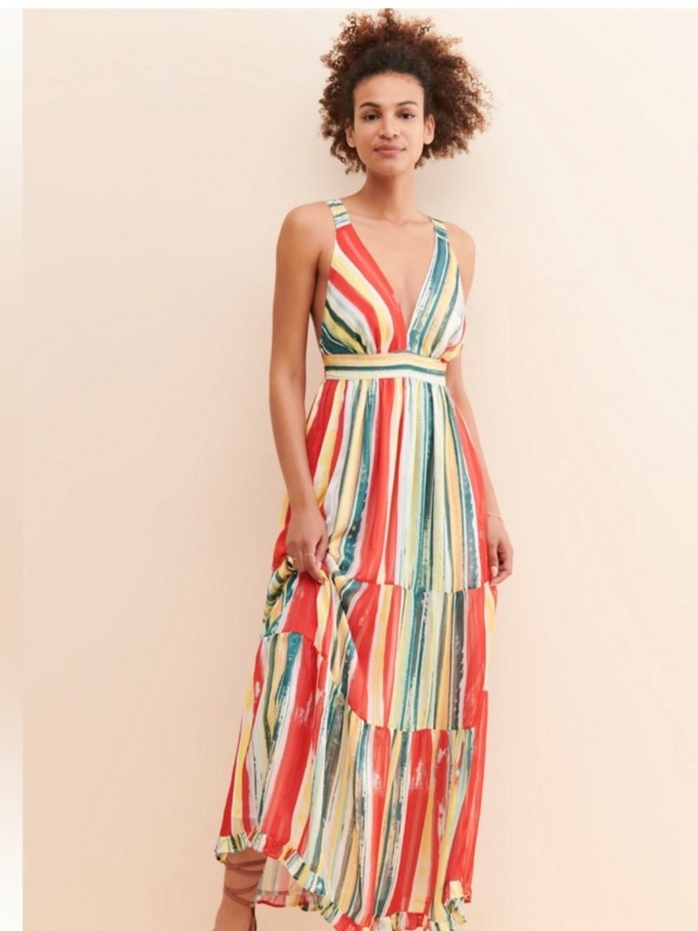 Anthropologie GPD Stripe Maxi Dress - L